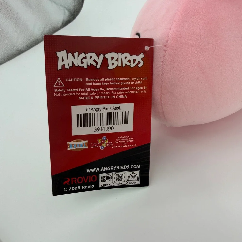 Angry Birds Stella Smooshimals 5 Inch Pink Bird Plush Toy Factory Rovio NWT